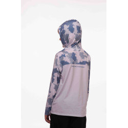 DTF 2002-5 - CAMISA FLEX CAMO AQUA BLUR COMFORT - CINZA