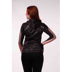 DTF 2018-6F - BABY LOOK BLACK SHIELD TUCUNA CAMO COMFORT PLUS - PRETO/SALMÃO