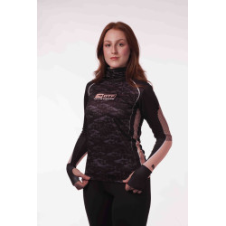 DTF 2017-6F - BABY LOOK BLACK SHIELD SNOOK CAMO COMFORT PLUS - PRETO/SALMÃO