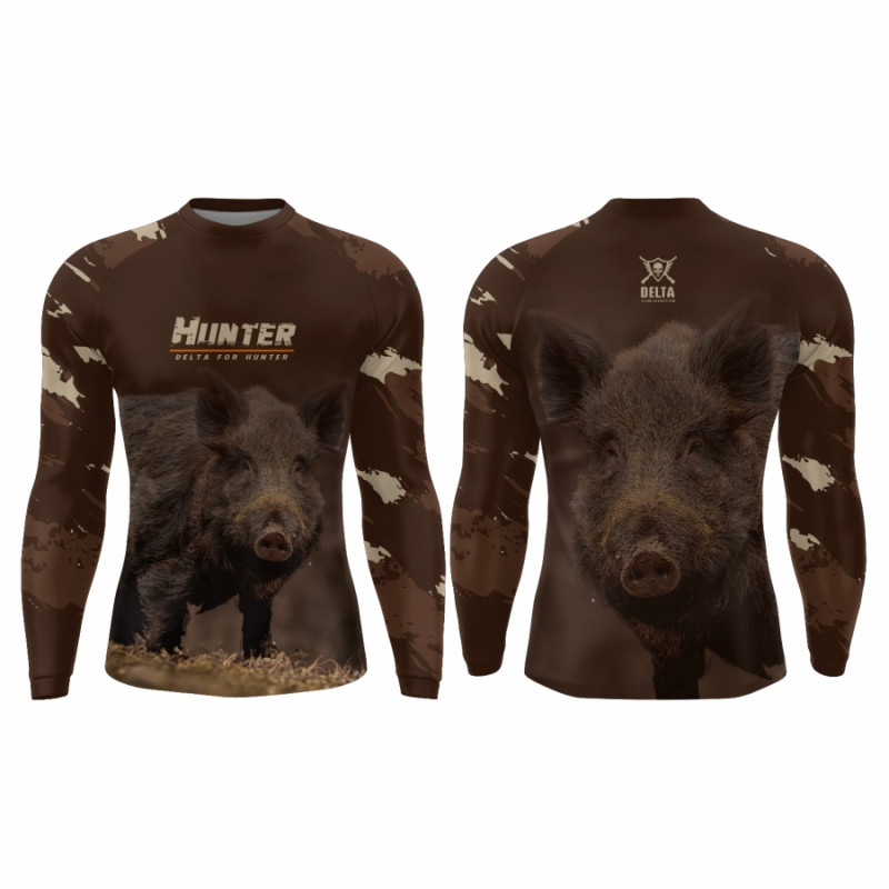 DFH109 - CAMISA RAGLAN DRY ML CAMO MARROM - MARROM