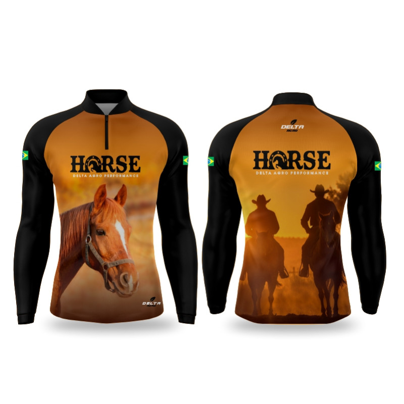 DTA 3007-1 - CAMISA ZÍPER COMFORT ML HORSE