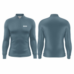 DTF 2027-1 - CAMISA ZIPER POLIAMIDA  - AZUL