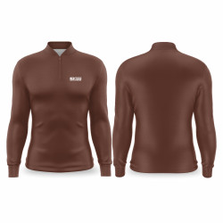 DTF 2027-1 - CAMISA ZIPER POLIAMIDA  - MARROM